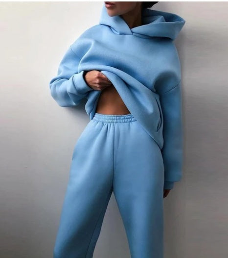 Women's Cozy-Chic Hooded Two-Piece Tracksuit- Casual Style, Effortless Confidence