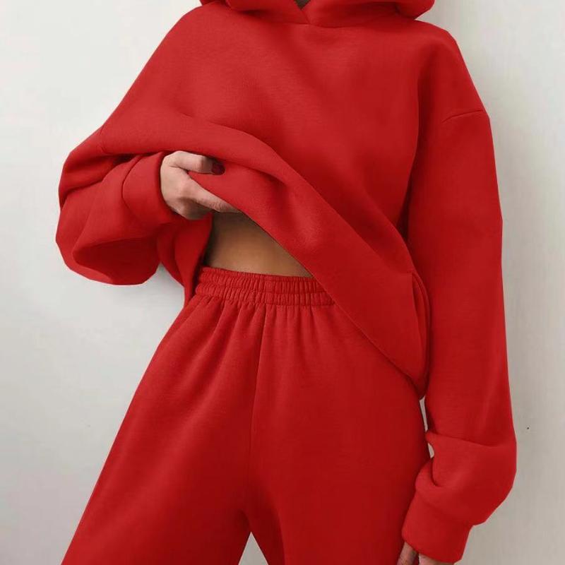 Women's Cozy-Chic Hooded Two-Piece Tracksuit- Casual Style, Effortless Confidence