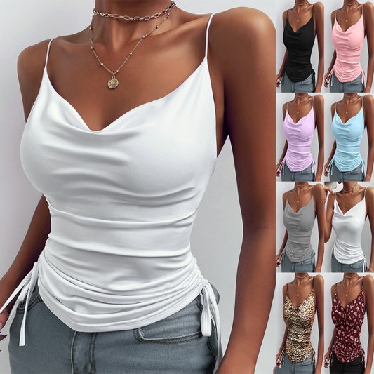 Spaghetti Strap V-Neck Camisole — Lightweight Summer Top