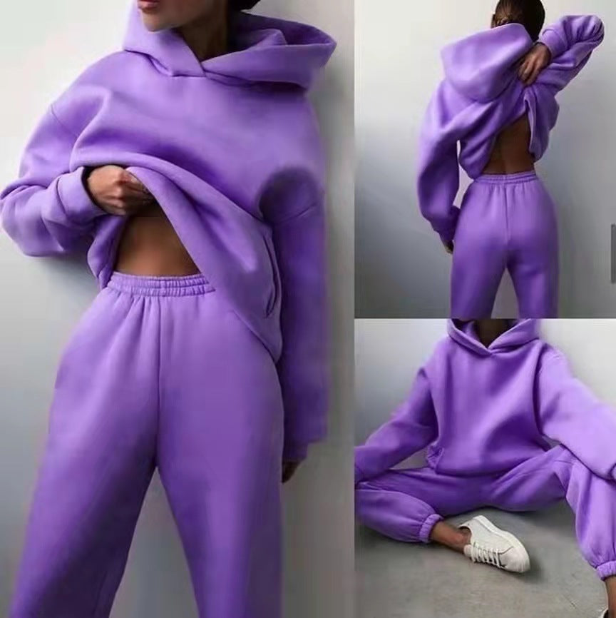 Women's Cozy-Chic Hooded Two-Piece Tracksuit- Casual Style, Effortless Confidence