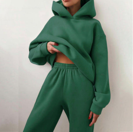 Women's Cozy-Chic Hooded Two-Piece Tracksuit- Casual Style, Effortless Confidence