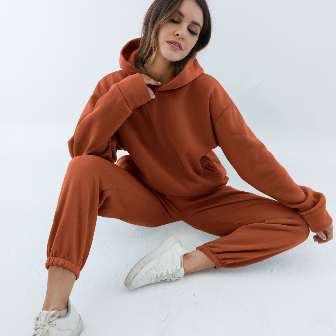 Women's Cozy-Chic Hooded Two-Piece Tracksuit- Casual Style, Effortless Confidence