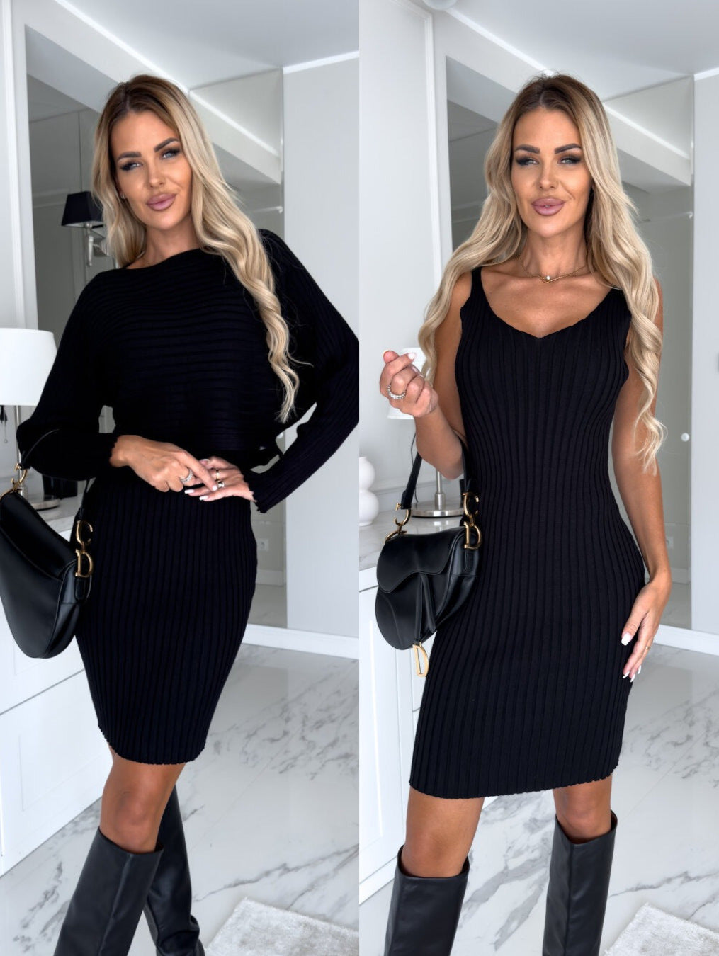 Winter Chic 2-Piece Dress & Top Set